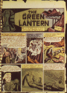 Pierwsza strona z All American Comics #16, pierwsze pojawienie się Green Lanterna. 